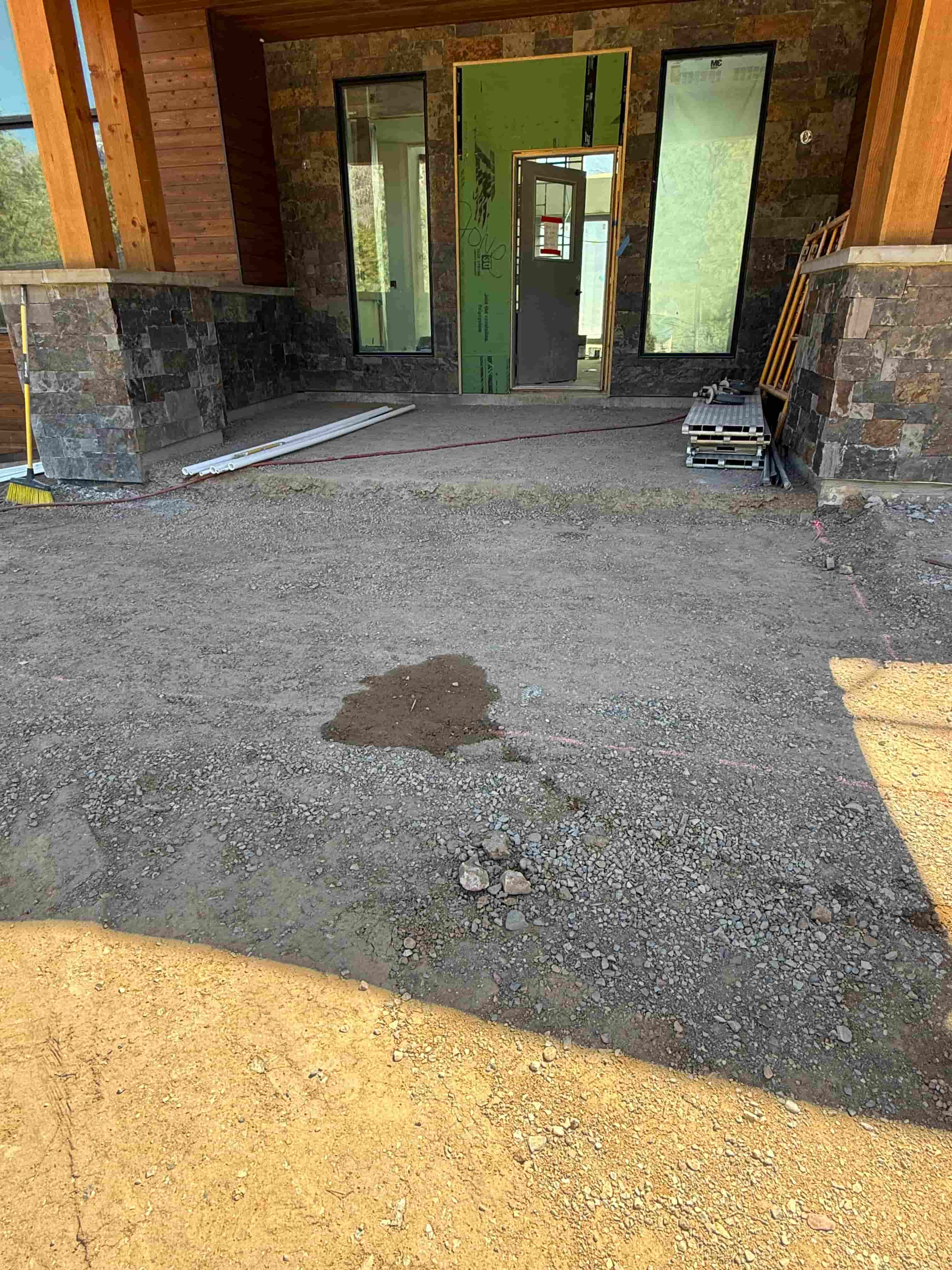Slab prep for front door at Kastle in Glacier Club